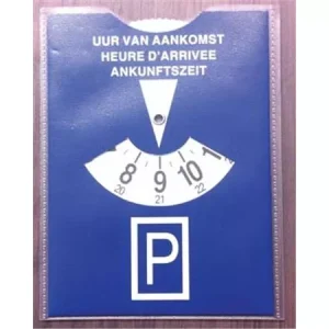 Parkeerschijf in transparante etui, blauw