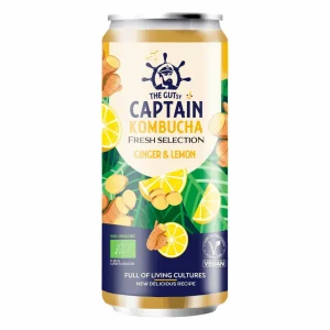 The Gutsy Captain Kombucha Fresh Ginger Lemon Bio (12X 250ml) (Bol)